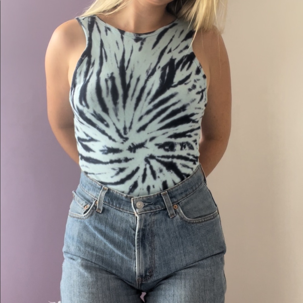 Tie-Dye Open-Backed Bodysuit